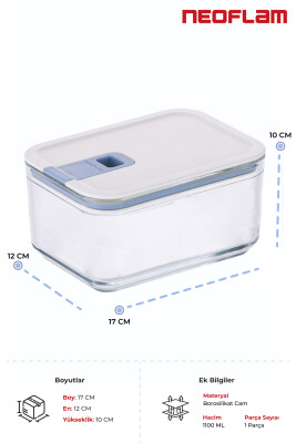 Neoflam Perfect Seal Derin Cam Saklama Kabı 1100 ML - 2
