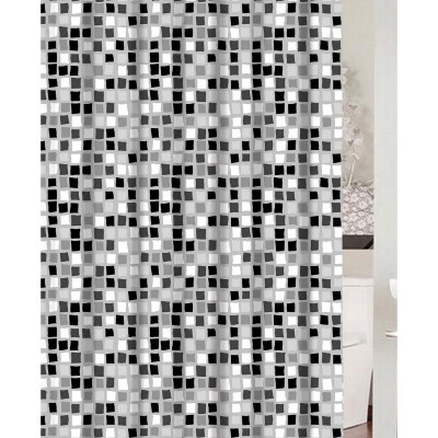 Paradıse Grey Banyo Perdesi Pvc - Primanova