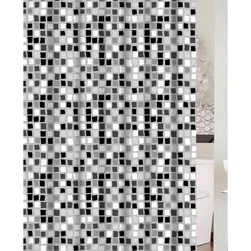 Paradıse Grey Banyo Perdesi Pvc - 1