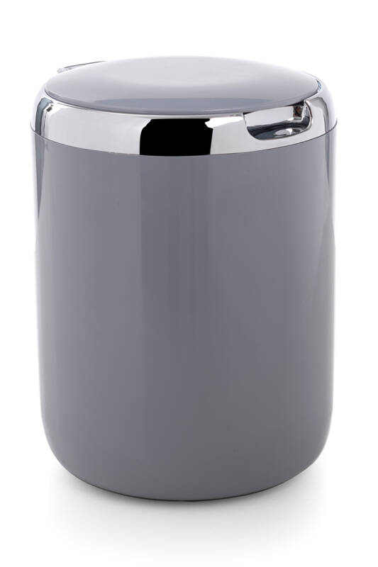 PASİFİK 3 LT ÇÖP KOVASI PLASTİK KAPAKLI GRİ - 1