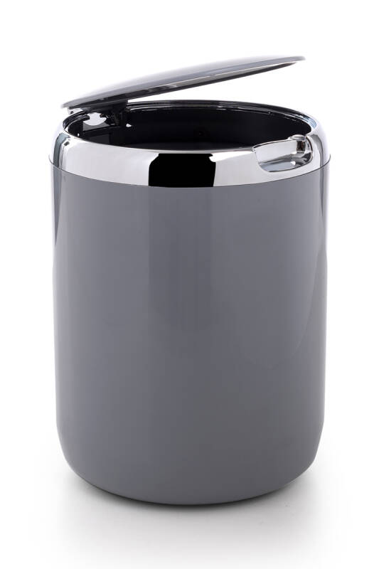 PASİFİK 3 LT ÇÖP KOVASI PLASTİK KAPAKLI GRİ - 2