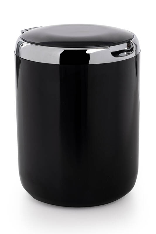 PASİFİK 3 LT ÇÖP KOVASI PLASTİK KAPAKLI SİYAH - 1