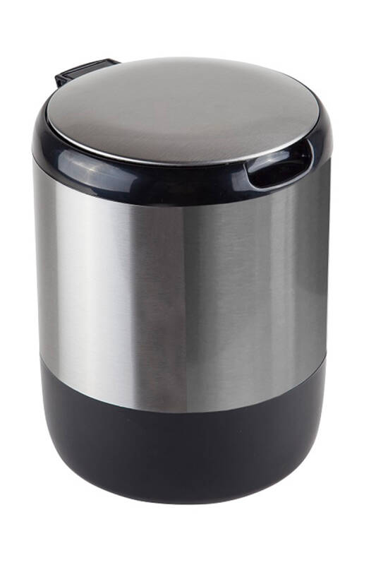 Pasifik 3 Lt Tezgah Üstü Mutfak Ofis Çöp Kovası Siyah - 1