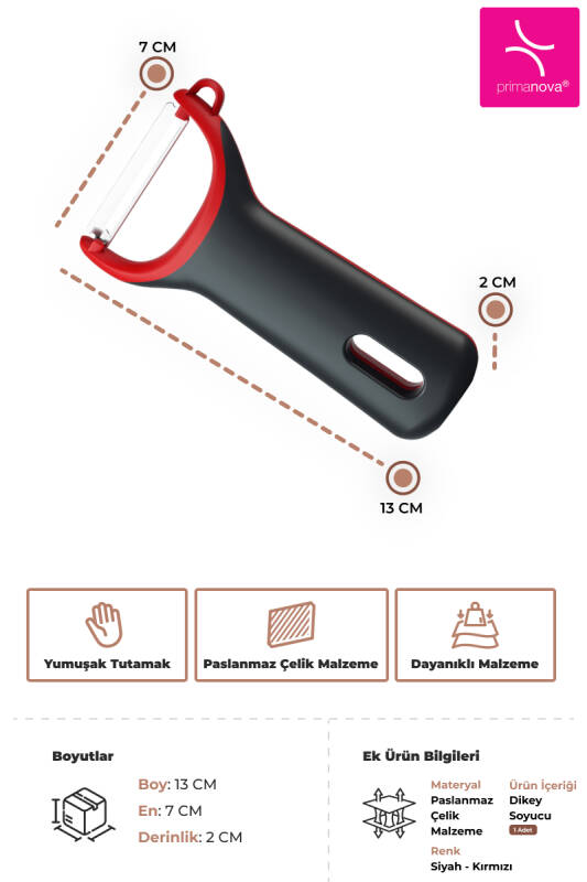 Paslanmaz Çelik Dikey Soyucu - Siyah - 3