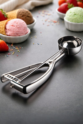 Paslanmaz Çelik Dondurma Kaşığı - Metalik - Primanova