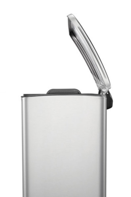 E-Cube 12 LT Yumuşak Kapanan Pedallı Banyo Mutfak Ofis Çelik Çöp Kovası - Inox - 7