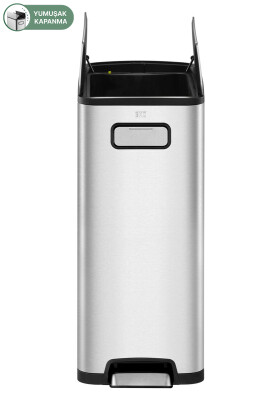 Ecofly 30 LT Yumuşak Kapanan Pedallı Banyo Mutfak Ofis Çelik Çöp Kovası - 6