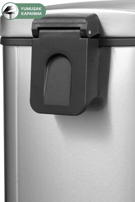 Grace 5 LT Yumuşak Kapanan Pedallı Banyo Mutfak Ofis Çelik Çöp Kovası - 6