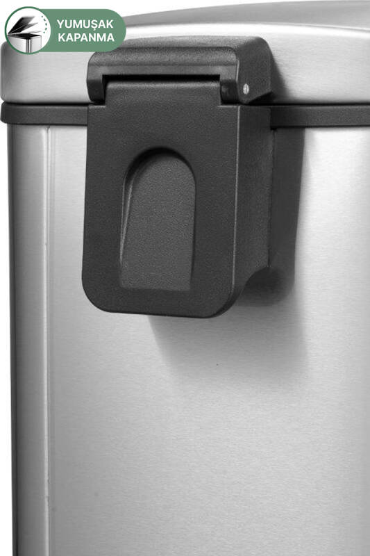 Grace 5 LT Yumuşak Kapanan Pedallı Banyo Mutfak Ofis Çelik Çöp Kovası - 6