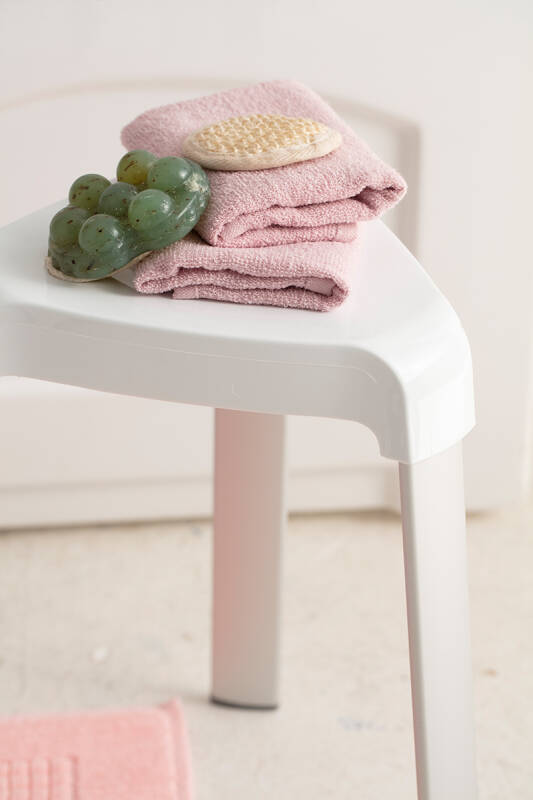 Paslanmaz Aluminyum Banyo Taburesi Beyaz 120 Kg Taşıma - 2