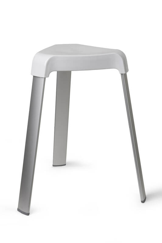 Paslanmaz Aluminyum Banyo Taburesi Beyaz 120 Kg Taşıma - 3