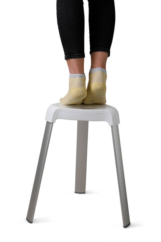 Paslanmaz Aluminyum Banyo Taburesi Beyaz 120 Kg Taşıma - 4