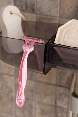 Drippy Banyo Duş Rafı - Şeffaf Siyah - 2