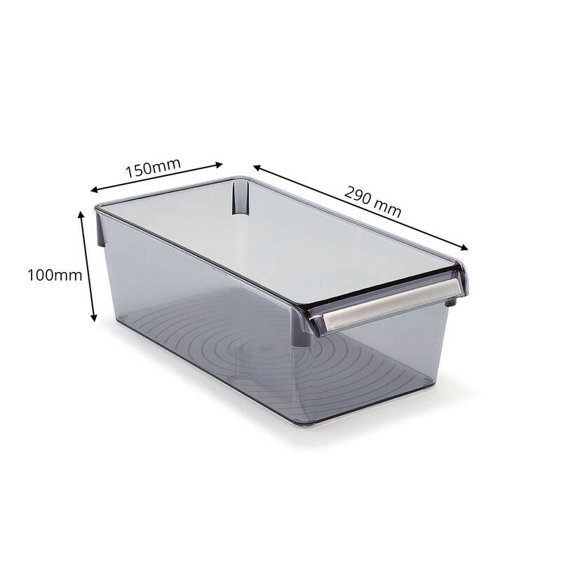 Buzdolabı Içi Organizer Dolap Içi Düzenleyici Raf 290*150*100 Mm Şeffaf Siyah - 11