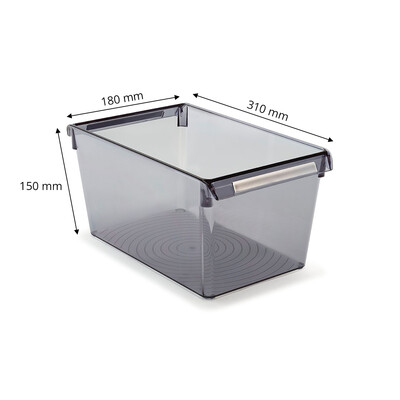 Buzdolabı Içi Organizer Dolap Içi Düzenleyici Raf 310*180*150 Mm Şeffaf Siyah - 11