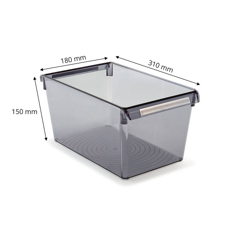 Buzdolabı Içi Organizer Dolap Içi Düzenleyici Raf 310*180*150 Mm Şeffaf Siyah - 11