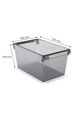 Buzdolabı Içi Organizer Dolap Içi Düzenleyici Raf 310*180*150 Mm Şeffaf Siyah - 3
