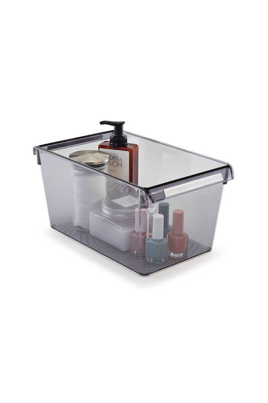 Buzdolabı Içi Organizer Dolap Içi Düzenleyici Raf 310*180*150 Mm Şeffaf Siyah - 5