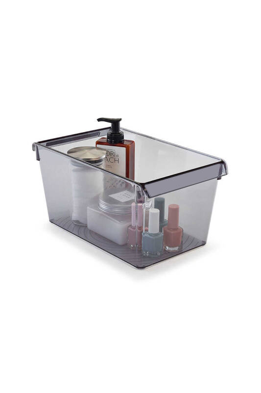Buzdolabı Içi Organizer Dolap Içi Düzenleyici Raf 310*180*150 Mm Şeffaf Siyah - 5
