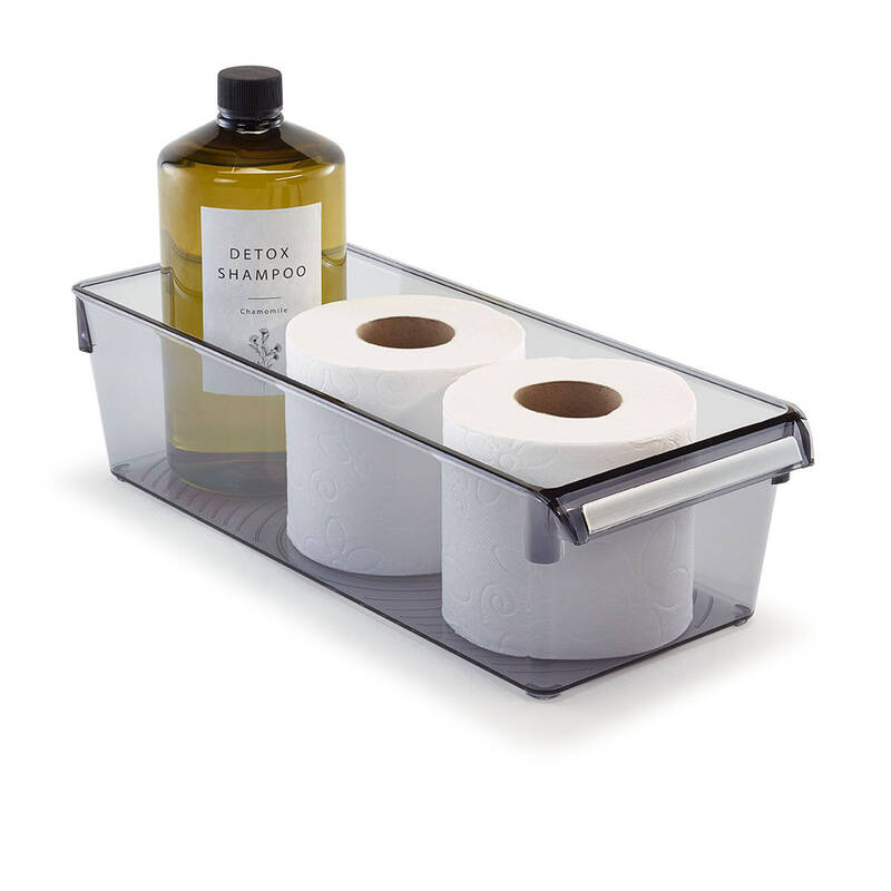 Buzdolabı Içi Organizer Dolap Içi Düzenleyici Raf 360*150*100 Mm Şeffaf Siyah - 7