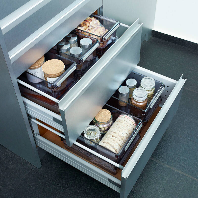 Buzdolabı Içi Organizer Dolap Içi Düzenleyici Raf 360*150*100 Mm Şeffaf Siyah - 9