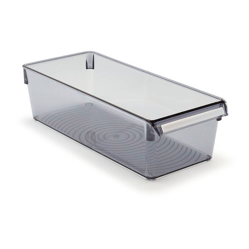 Buzdolabı Içi Organizer Dolap Içi Düzenleyici Raf 360*150*100 Mm Şeffaf Siyah - 5