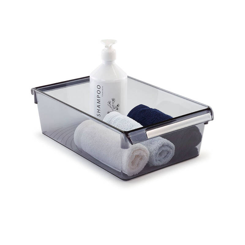 Buzdolabı Içi Organizer Dolap Içi Düzenleyici Raf Ps 325*205*100 Mm Şeffaf Siyah - 7