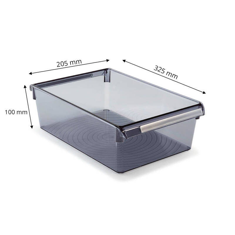 Buzdolabı Içi Organizer Dolap Içi Düzenleyici Raf Ps 325*205*100 Mm Şeffaf Siyah - 11