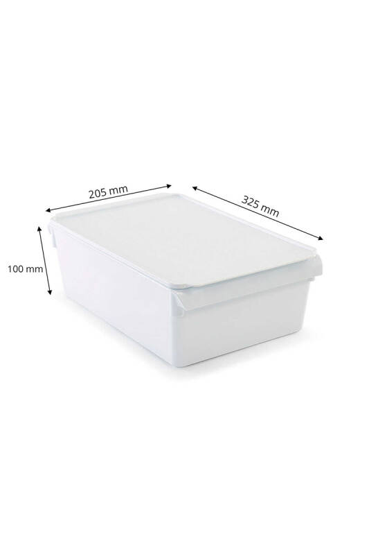 Kapaklı Banyo Mutfak Düzenleyici Raf Ps 325*205*100 Mm Beyaz - 3
