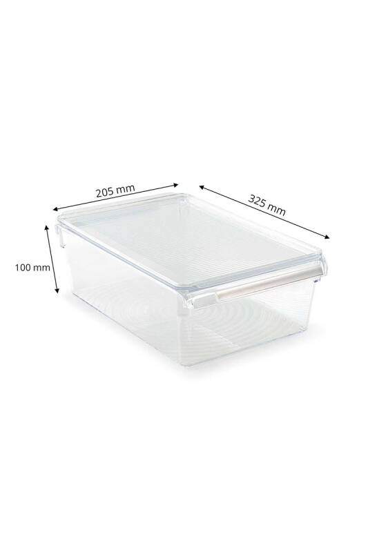 Kapaklı Banyo Mutfak Düzenleyici Raf Ps 325*205*100 Mm Şeffaf - 3