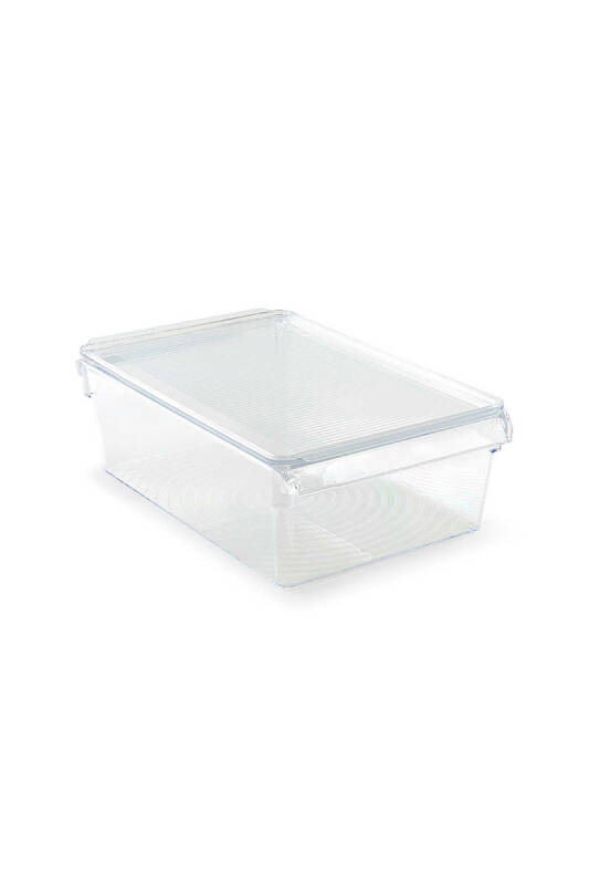 Kapaklı Banyo Mutfak Düzenleyici Raf Ps 325*205*100 Mm Şeffaf - 1