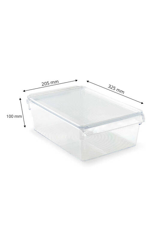 Kapaklı Banyo Mutfak Düzenleyici Raf Ps 325*205*100 Mm Şeffaf - 3