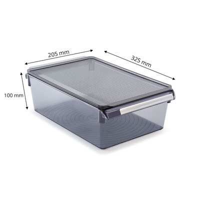 Kapaklıbanyo Mutfak Düzenleyici Raf Ps 325*205*100 Mm Şeffaf Siyah - 8