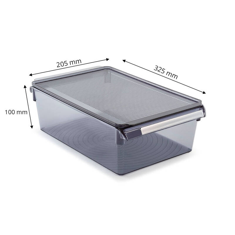 Kapaklıbanyo Mutfak Düzenleyici Raf Ps 325*205*100 Mm Şeffaf Siyah - 8