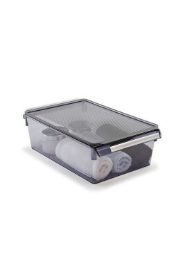 Kapaklıbanyo Mutfak Düzenleyici Raf Ps 325*205*100 Mm Şeffaf Siyah - 4