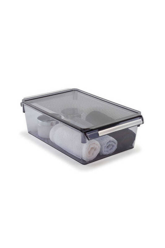 Kapaklıbanyo Mutfak Düzenleyici Raf Ps 325*205*100 Mm Şeffaf Siyah - 4