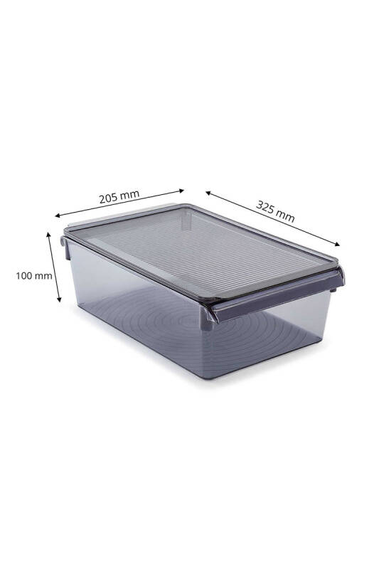 Kapaklıbanyo Mutfak Düzenleyici Raf Ps 325*205*100 Mm Şeffaf Siyah - 2