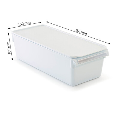 Kapaklı Banyo Mutfak Düzenleyici Raf Ps 360*150*100 Mm Beyaz - 8