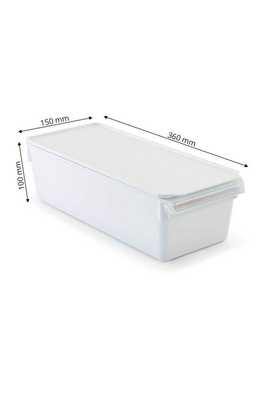 Kapaklı Banyo Mutfak Düzenleyici Raf Ps 360*150*100 Mm Beyaz - 3