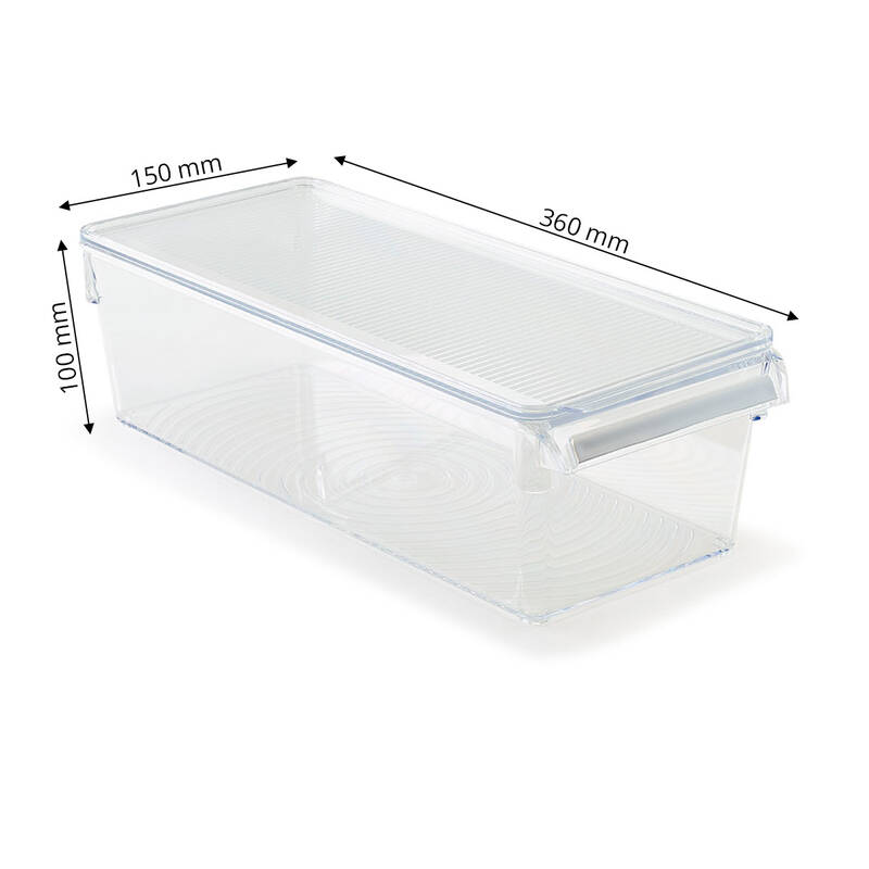 Kapaklı Banyo Mutfak Düzenleyici Raf Ps 360*150*100 Mm Şeffaf - 8