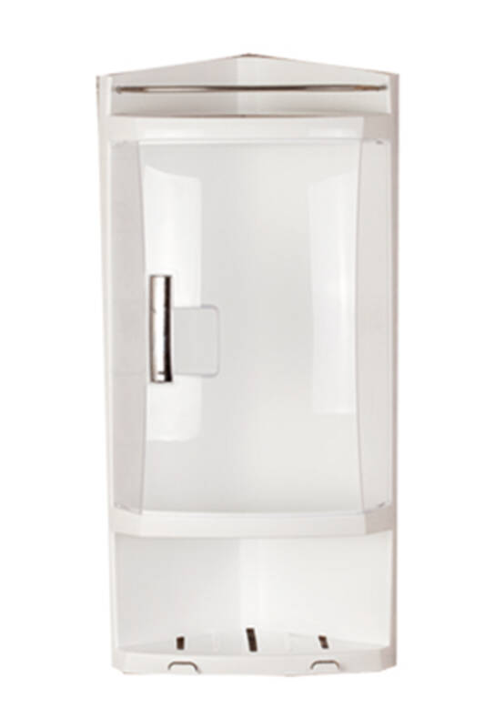 Kapaklı Banyo Köşe Rafı Şeffaf Naturel - 3