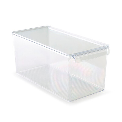 Buzdolabı Ve Dolap Içi Mutfak Banyo Kapaklı Küp Düzenleyici Şeffaf 165*355*160 Mm - 5