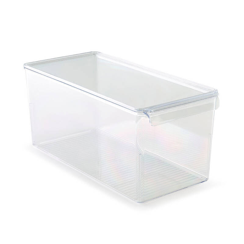 Buzdolabı Ve Dolap Içi Mutfak Banyo Kapaklı Küp Düzenleyici Şeffaf 165*355*160 Mm - 5