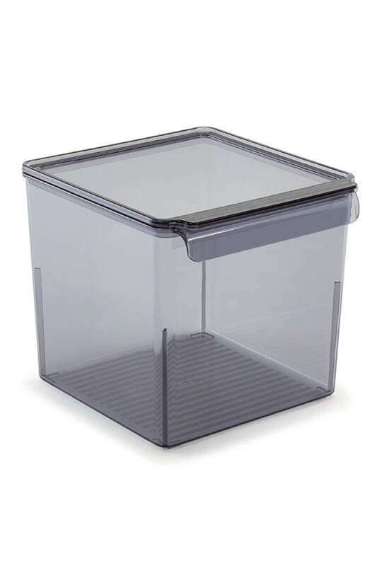 Kapaklı Banyo Mutfak Düzenleyici Şeffaf Siyah 165*178*160 Mm - 1
