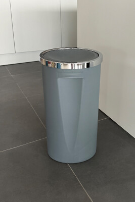 Lenox 35 Lt Döner Kapaklı Banyo Mutfak Ofis Çöp Kovası Gri - 1