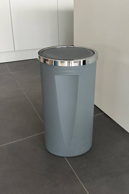 Lenox 35 Lt Döner Kapaklı Banyo Mutfak Ofis Çöp Kovası Gri - 1