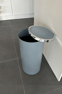 Lenox 35 Lt Döner Kapaklı Banyo Mutfak Ofis Çöp Kovası Gri - 4