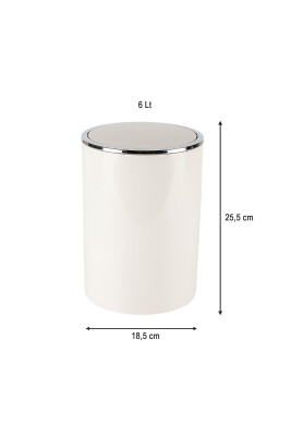 Lenox Banyo Mutfak Ofis Çöp Kovası 6 Lt Bej - 2