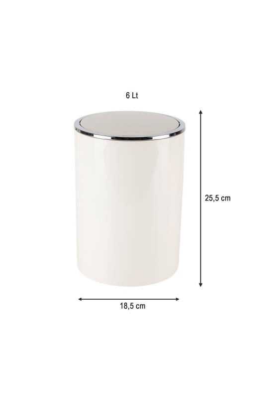 Lenox Banyo Mutfak Ofis Çöp Kovası 6 Lt Bej - 2