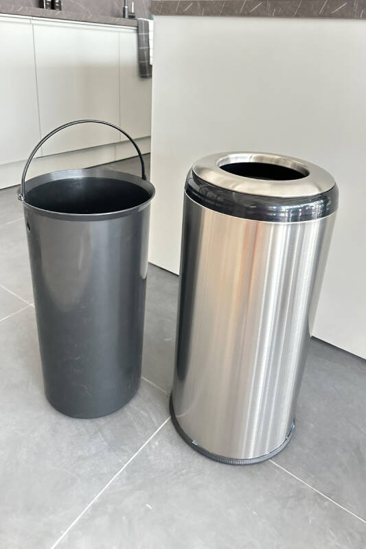 Lima 36 Lt Ağzı Açık Banyo Mutfak Ofis Çöp Kovası Siyah - 2